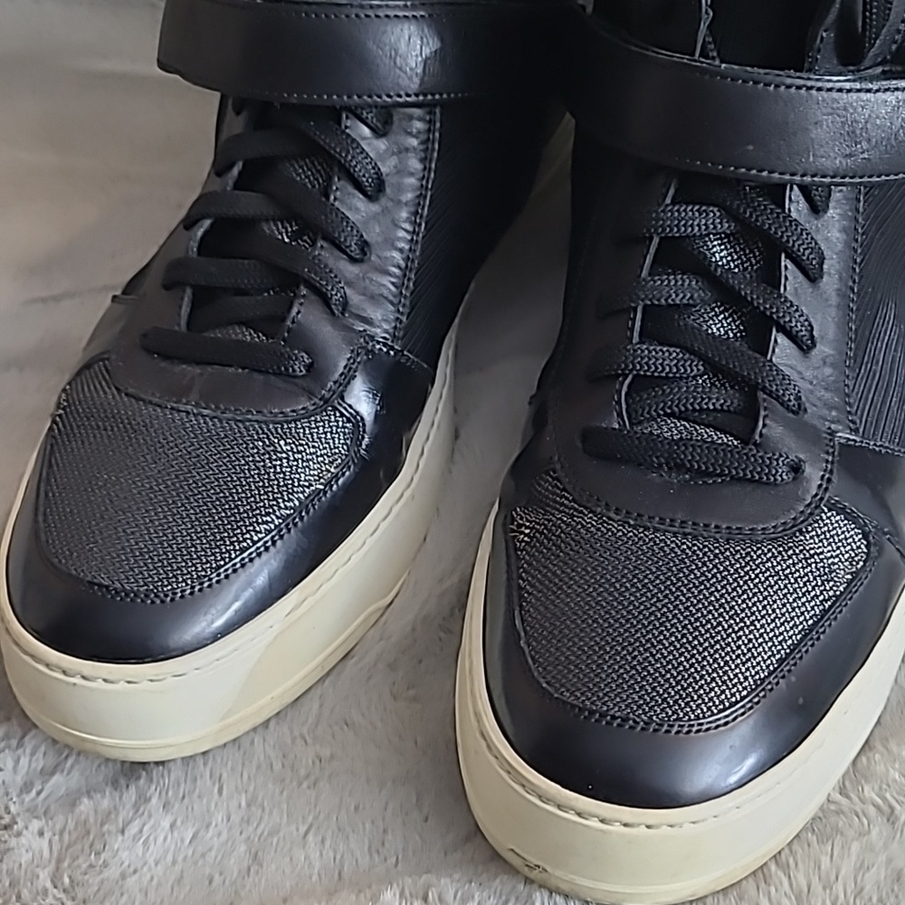 Salvatore Ferragamo Leather And Mesh Sneakers Mens 12 - Picture 11 of 11